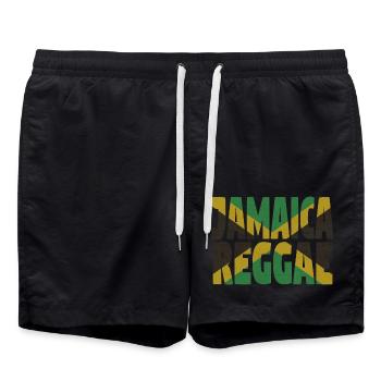 Jamaica Reggae - Badeshorts - Schwarz - Vorne - AI Model Male 185 light (185cm)