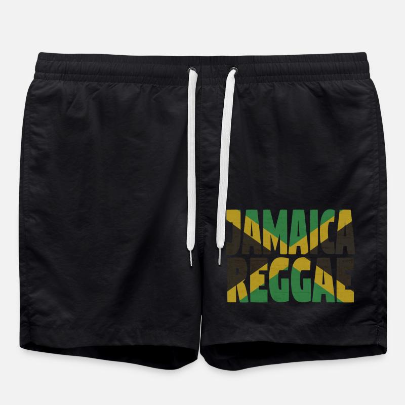 Reggae jamaïcain - Short de bain - noir