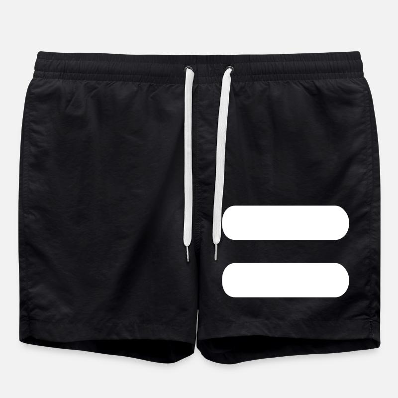 Vecteur maths symbole égal - Short de bain - noir