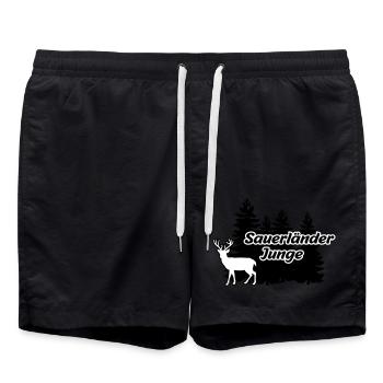 Sauerländer Junge - Badeshorts - Schwarz - Vorne - AI Model Male 185 light (185cm)