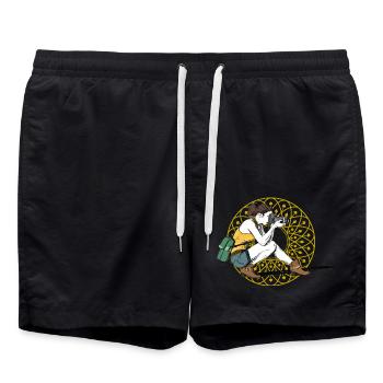 girl power kamera fotografie shot feminin frau LOL - Badeshorts - Schwarz - Vorne - AI Model Male 185 light (185cm)