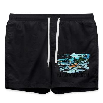 Kleinwalsertal Walsertal Österreich Allgäu Alpen - Badeshorts - Schwarz - Vorne - AI Model Male 185 light (185cm)
