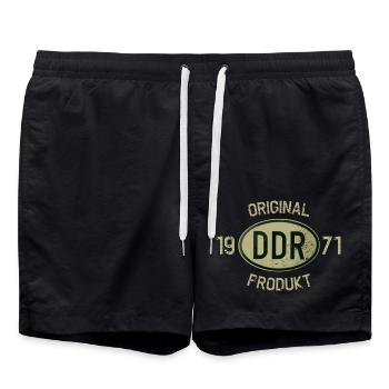 Produit DDR original Année de construction 1971 Anniversaire 50. - Short de bain - noir - Devant - AI Model Male 185 light (185cm)