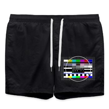 Gdr photo de test Retro Ostalgie 80s - Short de bain - noir - Devant - AI Model Male 185 light (185cm)