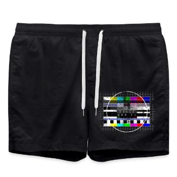 DDR Testbild Color look utilisé - années 80 - Short de bain - noir - Devant - AI Model Male 185 light (185cm)