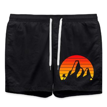 Hiking Mountain Hiking Mountains Mountaineering Mountains - Swim Trunks - black - Front - AI Model Male 185 light (185cm)