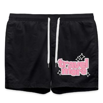 Pink Travel More - Badeshorts - Schwarz - Vorne - AI Model Male 185 light (185cm)