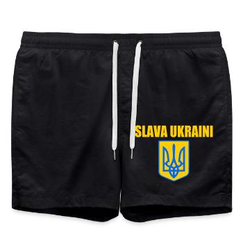Slava ukraini - Badeshorts - Schwarz - Vorne - AI Model Male 185 light (185cm)