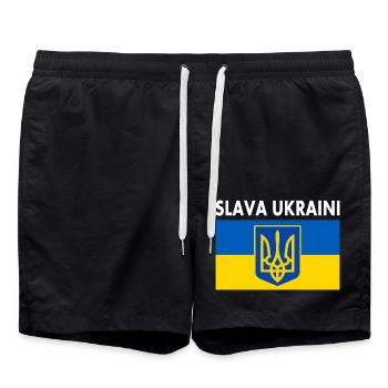 Slava ukraini - Badeshorts - Schwarz - Vorne - AI Model Male 185 light (185cm)