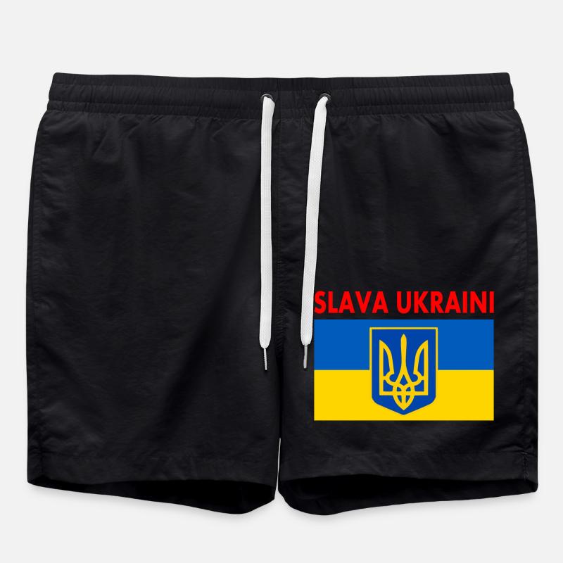 Slava ukraini - Swim Trunks - black