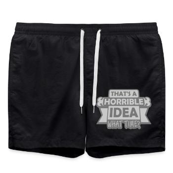 C’est une idée horrible - Short de bain - noir - Devant - AI Model Male 185 light (185cm)