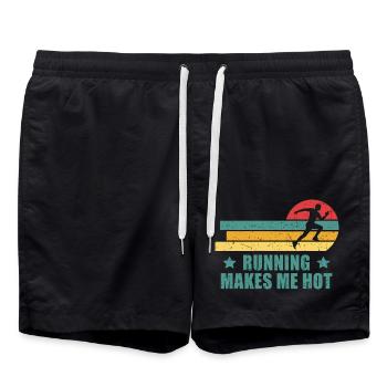 Runner Marathon Running me rend chaud - Short de bain - noir - Devant - AI Model Male 185 light (185cm)