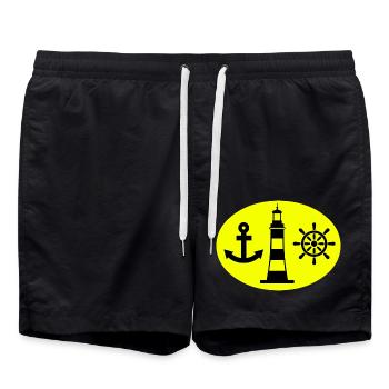 Sail - Swim Trunks - black - Front - AI Model Male 185 light (185cm)