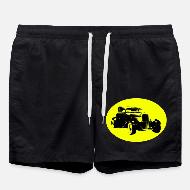 Auto - Badeshorts - Schwarz