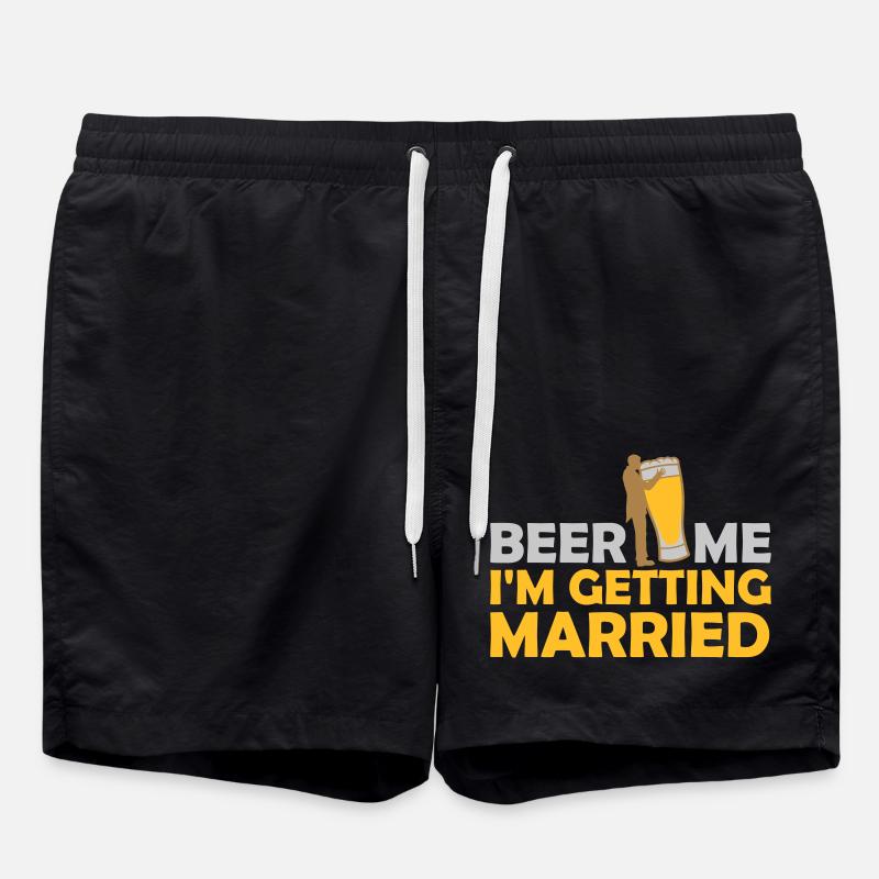 Beer Me Me marier - Short de bain - noir