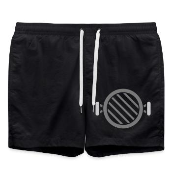 Round Charcoal Grill Grill Master Barbecue - Swim Trunks - black - Front - AI Model Male 185 light (185cm)