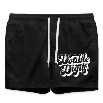 Cadeau de 10e anniversaire, 10 ans, pour garçons et filles - Short de bain - noir - Devant - AI Model Male 185 light (185cm)