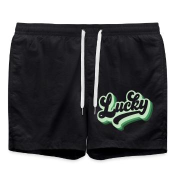 Cadeau de la Saint-Patrick Trèfle Hommes, Femmes, Enfants - Short de bain - noir - Devant - AI Model Male 185 light (185cm)