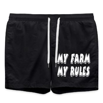 Farm - Swim Trunks - black - Front - AI Model Male 185 light (185cm)