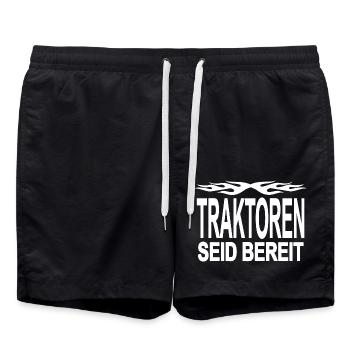 Traktor - Badeshorts - Schwarz - Vorne - AI Model Male 185 light (185cm)