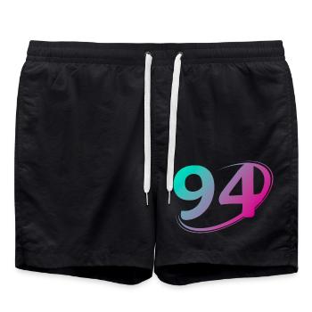 Number 94 multicolor - Swim Trunks - black - Front - AI Model Male 185 light (185cm)