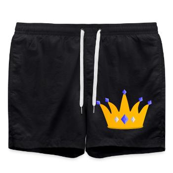 Couronne - Short de bain - noir - Devant - AI Model Male 185 light (185cm)