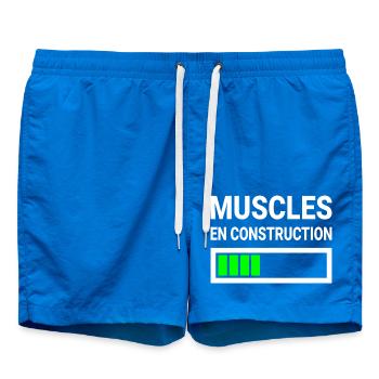 Muscles En Construction Cadeau Drôle - Badeshorts - Cobalt blue - Vorne
