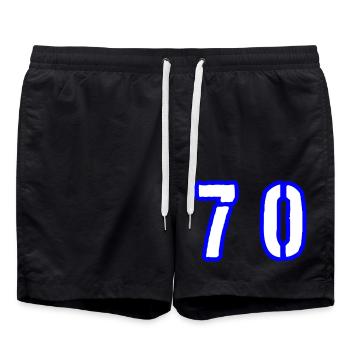 Symbole numérique 70 - Short de bain - noir - Devant - AI Model Male 185 light (185cm)