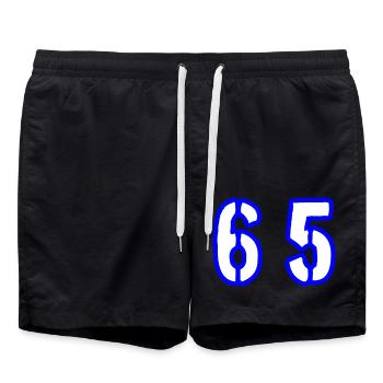 65 Number Symbol - Swim Trunks - black - Front - AI Model Male 185 light (185cm)