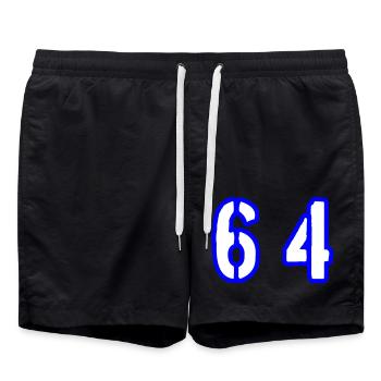 64 Symbole numérique - Short de bain - noir - Devant - AI Model Male 185 light (185cm)