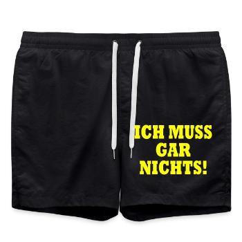I don't have to do anything - Swim Trunks - black - Front - AI Model Male 185 light (185cm)