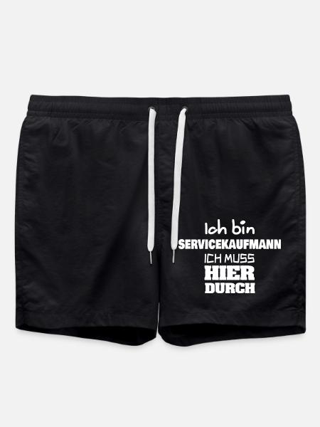 Commis de service comme profession - Short de bain - noir
