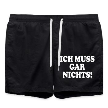 I don't have to do anything - Swim Trunks - black - Front - AI Model Male 185 light (185cm)