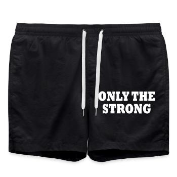 only the strong - Short de bain - noir - Devant - AI Model Male 185 light (185cm)