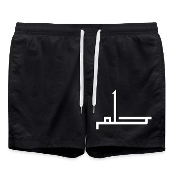 Hilm auf Arabisch - Traum - Badeshorts - Schwarz - Vorne - AI Model Male 185 light (185cm)