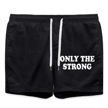 only the strong - Short de bain - noir - Devant - AI Model Male 185 light (185cm)