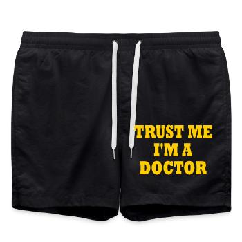 trust me i'm a doctor - Short de bain - noir - Devant - AI Model Male 185 light (185cm)