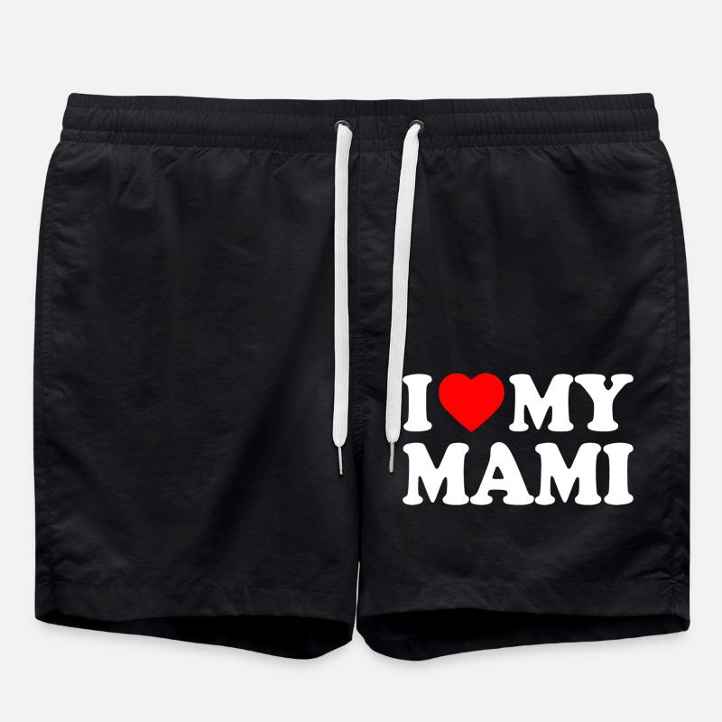 I love my mami - Swim Trunks - black