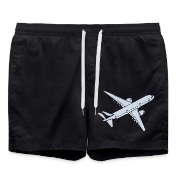 Airliner 350 - Swim Trunks - black - Front - AI Model Male 185 light (185cm)