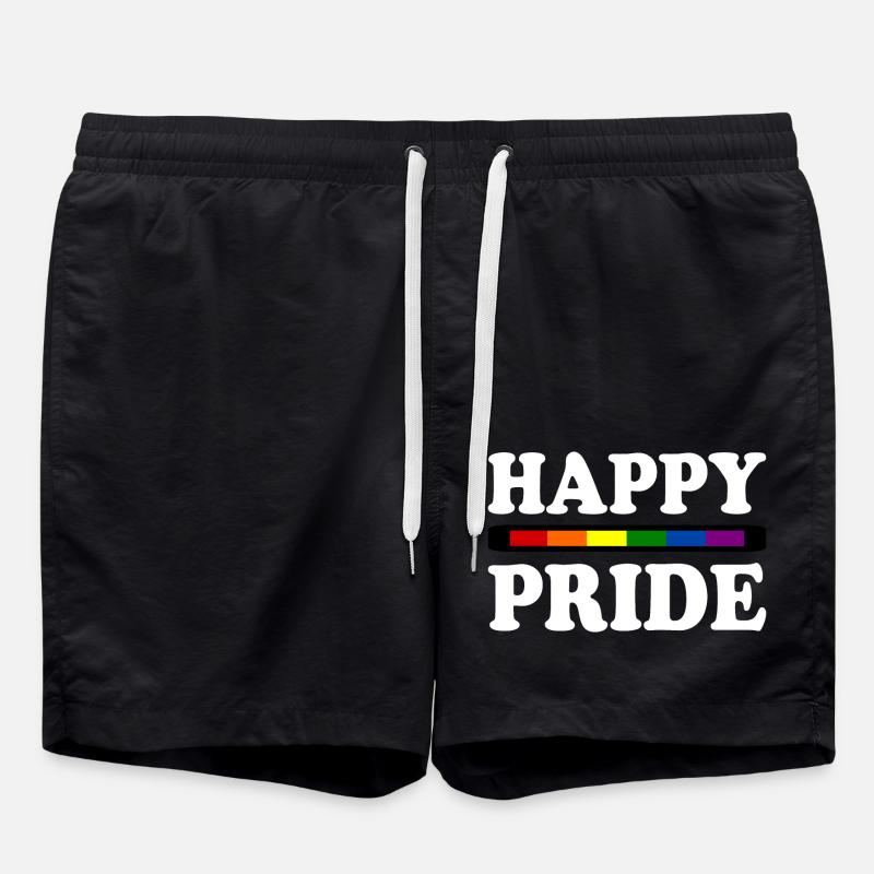 Happy pride - Badeshorts - Schwarz