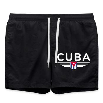 Stylish Cuba design for fans - Swim Trunks - black - Front - AI Model Male 185 light (185cm)