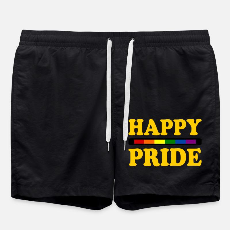 Happy pride - Swim Trunks - black