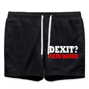 Dexit no thanks - Swim Trunks - black - Front - AI Model Male 185 light (185cm)