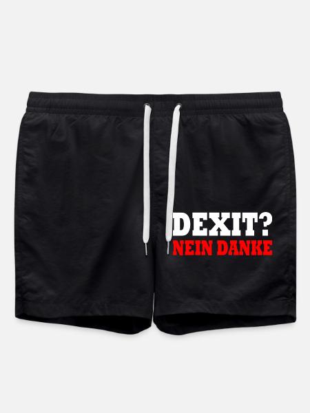 Dexit no thanks - Swim Trunks - black