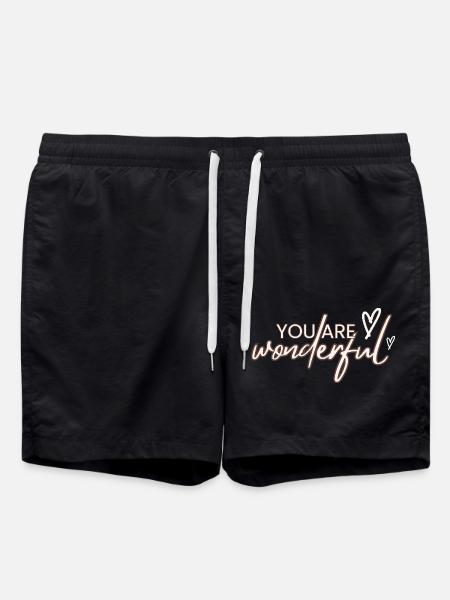 You are wonderful - Swim Trunks - black