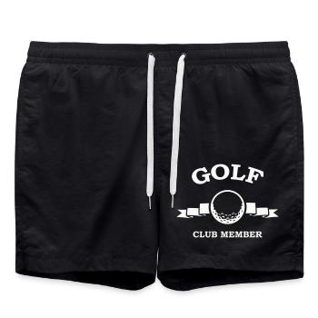 golf club member - Badeshorts - Schwarz - Vorne - AI Model Male 185 light (185cm)
