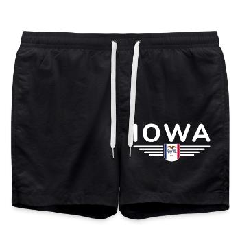 T-shirt de fan de l’Iowa – Votre État ! - Short de bain - noir - Devant - AI Model Male 185 light (185cm)