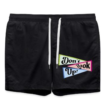 Ne levez pas les yeux - Short de bain - noir - Devant - AI Model Male 185 light (185cm)