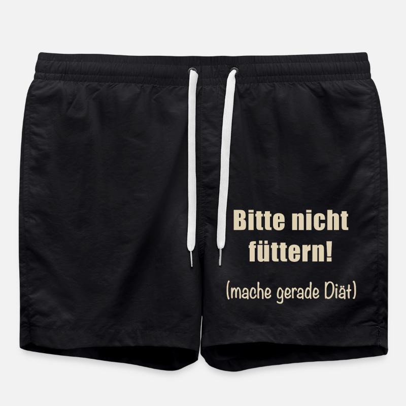 Bitte nicht füttern! - Badeshorts - Schwarz
