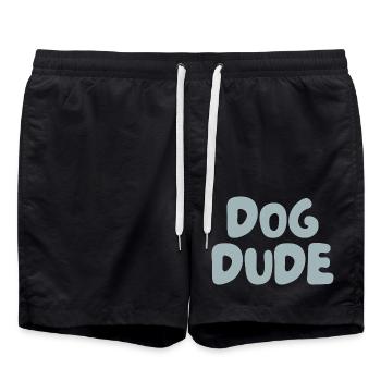 Dog Dude – chemise cool pour les types de chiens - Short de bain - noir - Devant - AI Model Male 185 light (185cm)